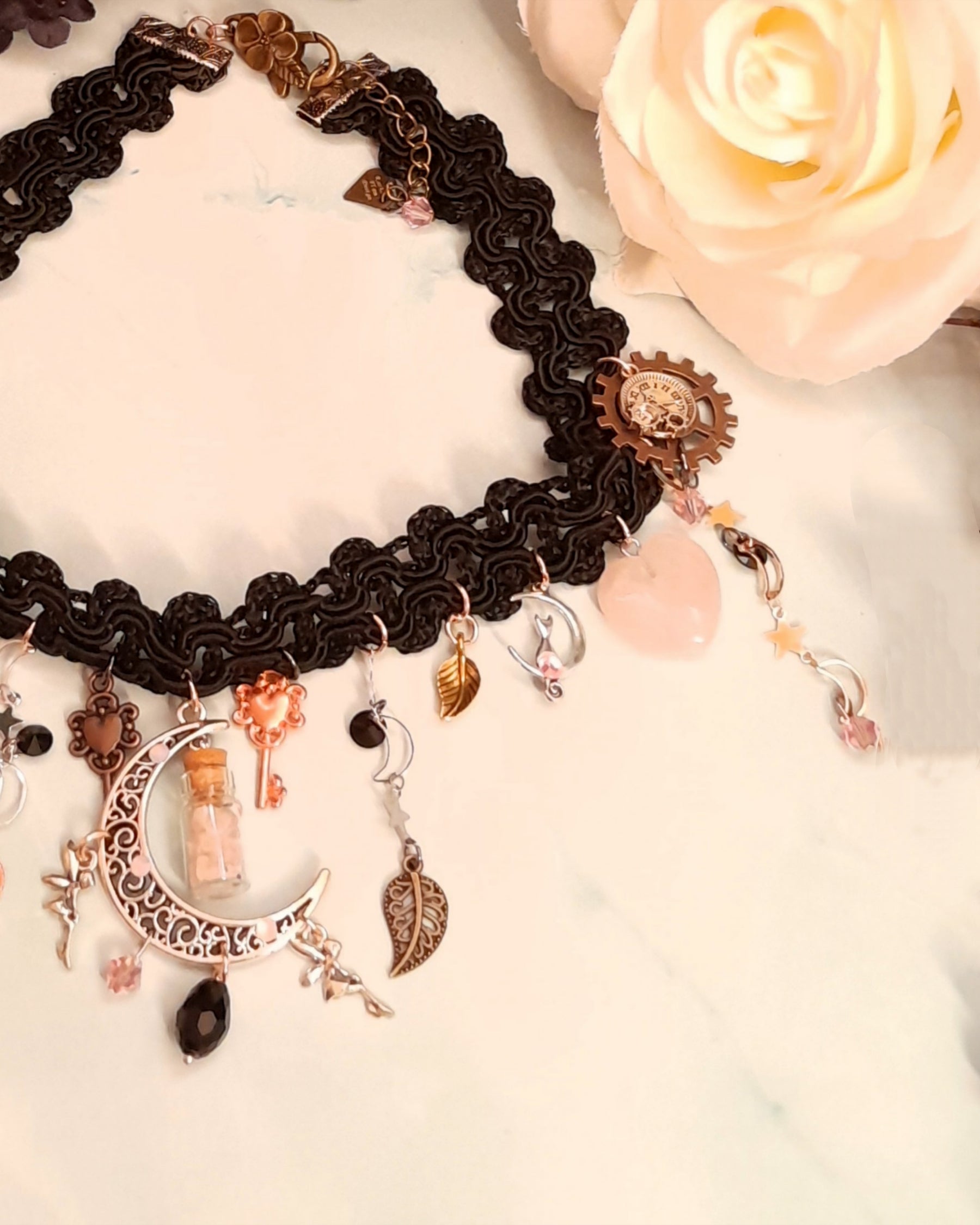Dark Romantic Choker Necklace | Fantasy Bridal Jewelry