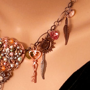 Heart Necklace Fairy Steampunk Style