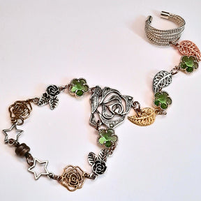 Green Flower Nature Hand Chain