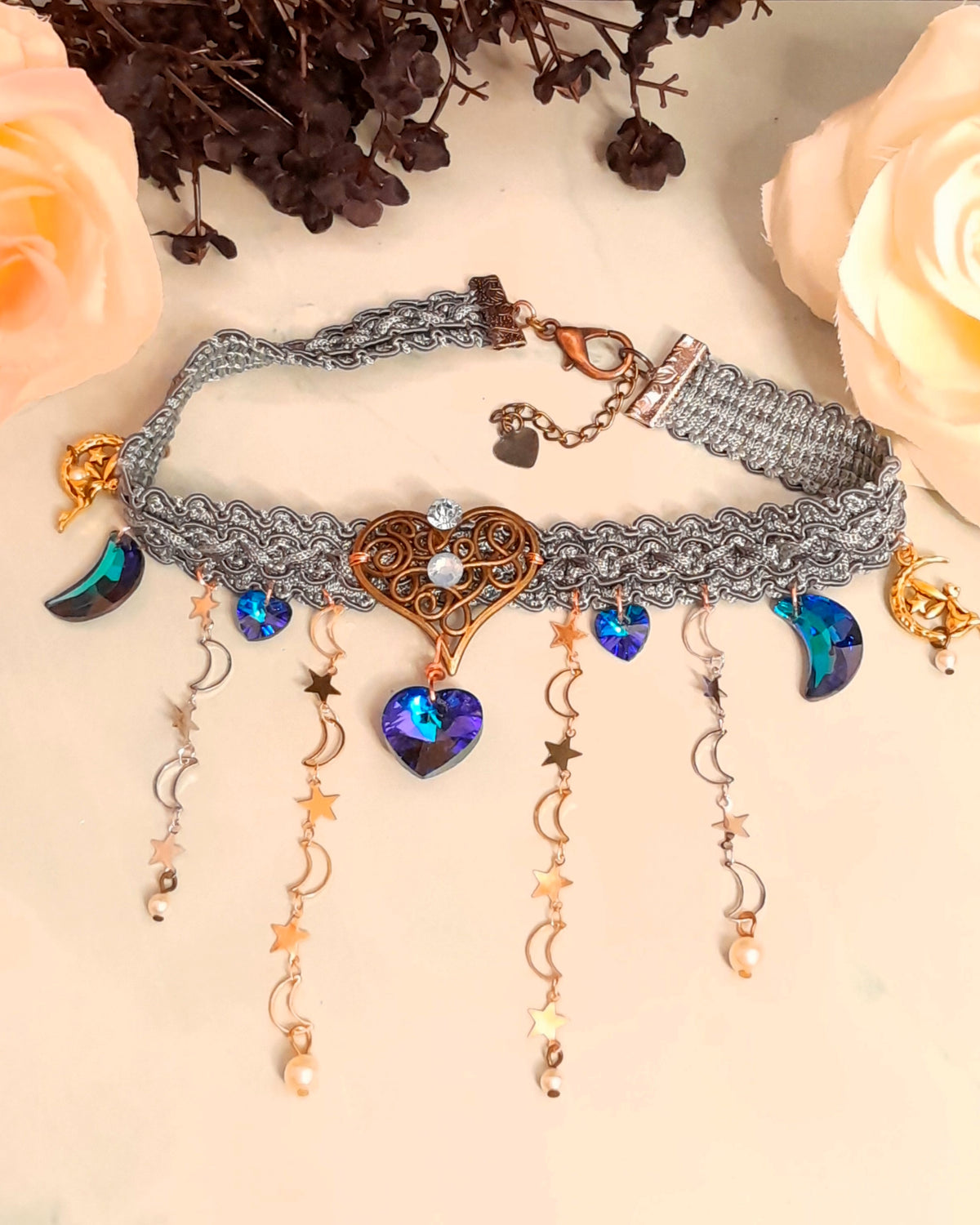 Something Blue Bridal Necklace | Celestial Wedding Jewelry