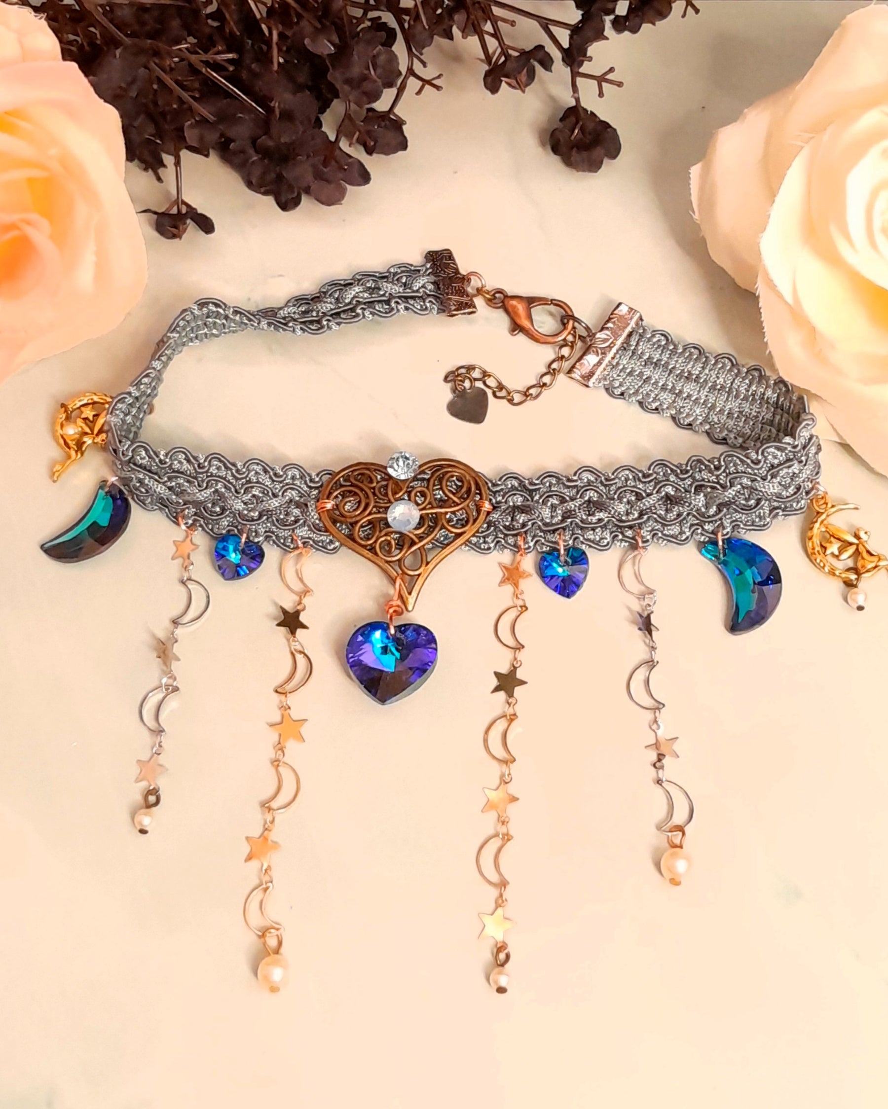 Something Blue Bridal Necklace | Celestial Wedding Jewelry
