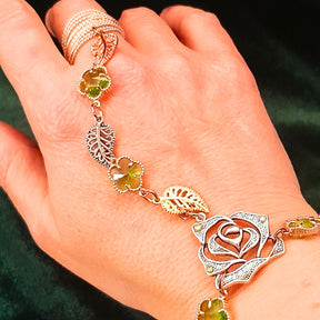 Green Flower Nature Hand Chain