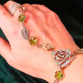 Green Flower Nature Hand Chain