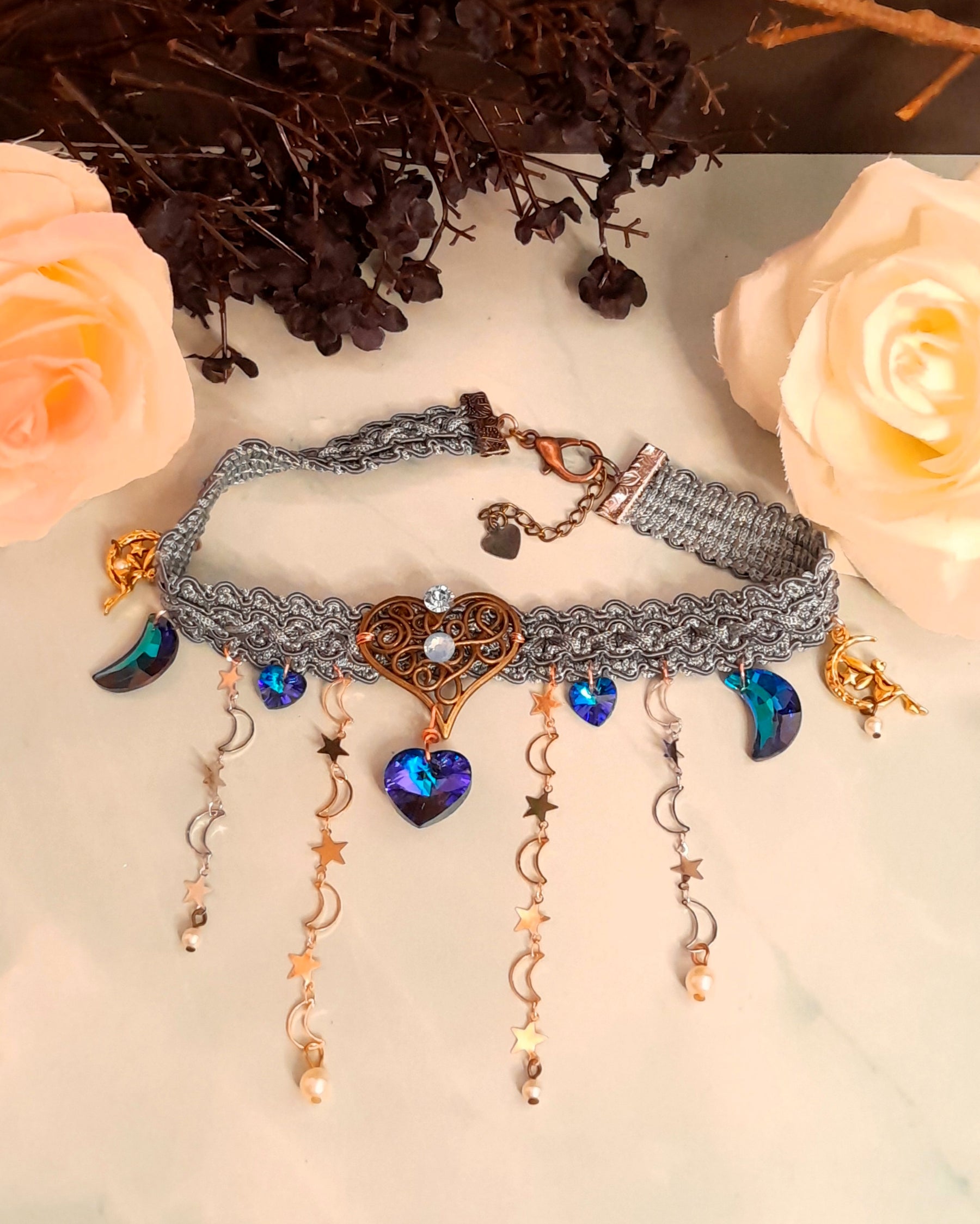 Something Blue Bridal Necklace | Celestial Wedding Jewelry