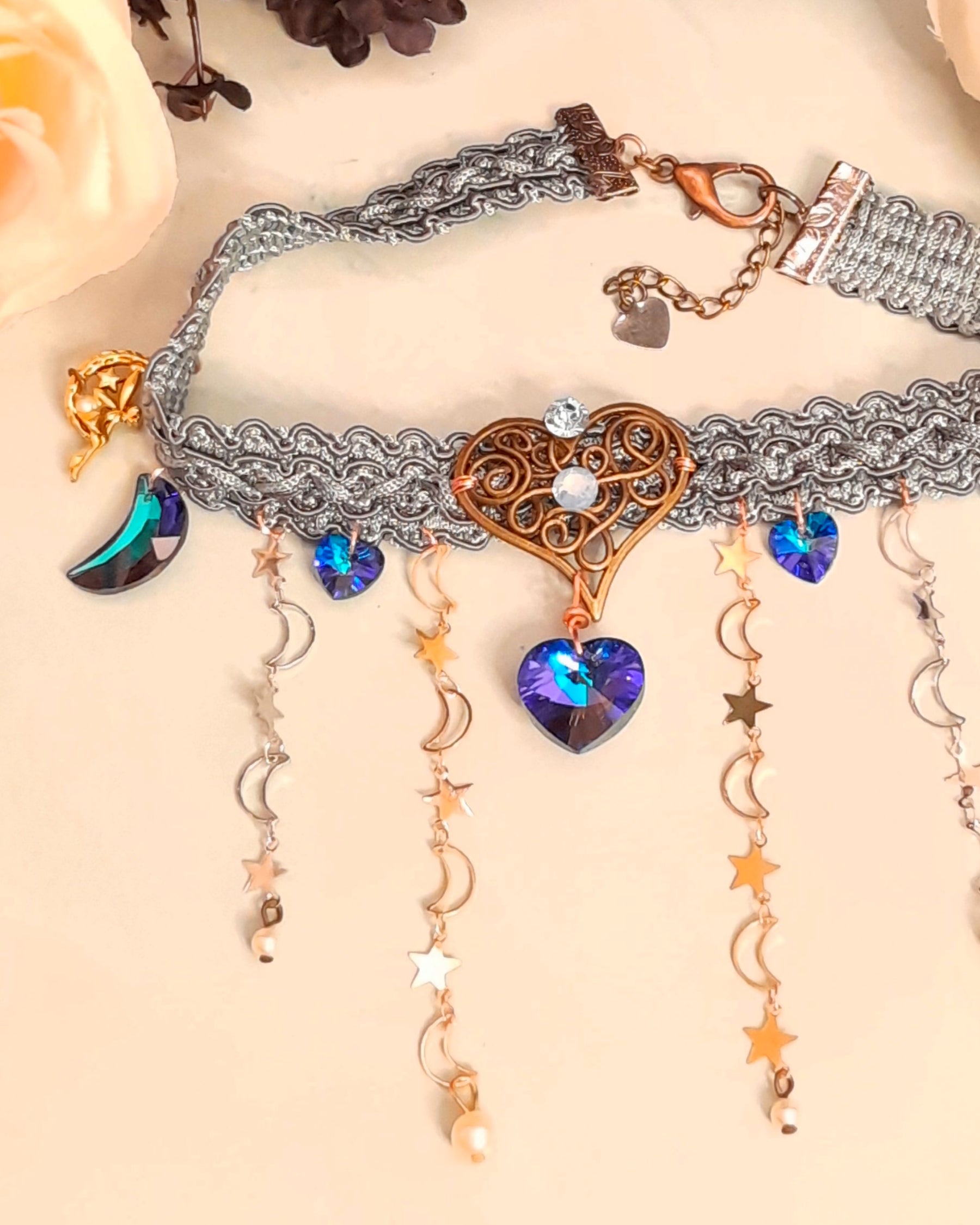 Something Blue Bridal Necklace | Celestial Wedding Jewelry