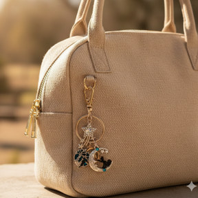 Purse Charm Cats Moons & Stars