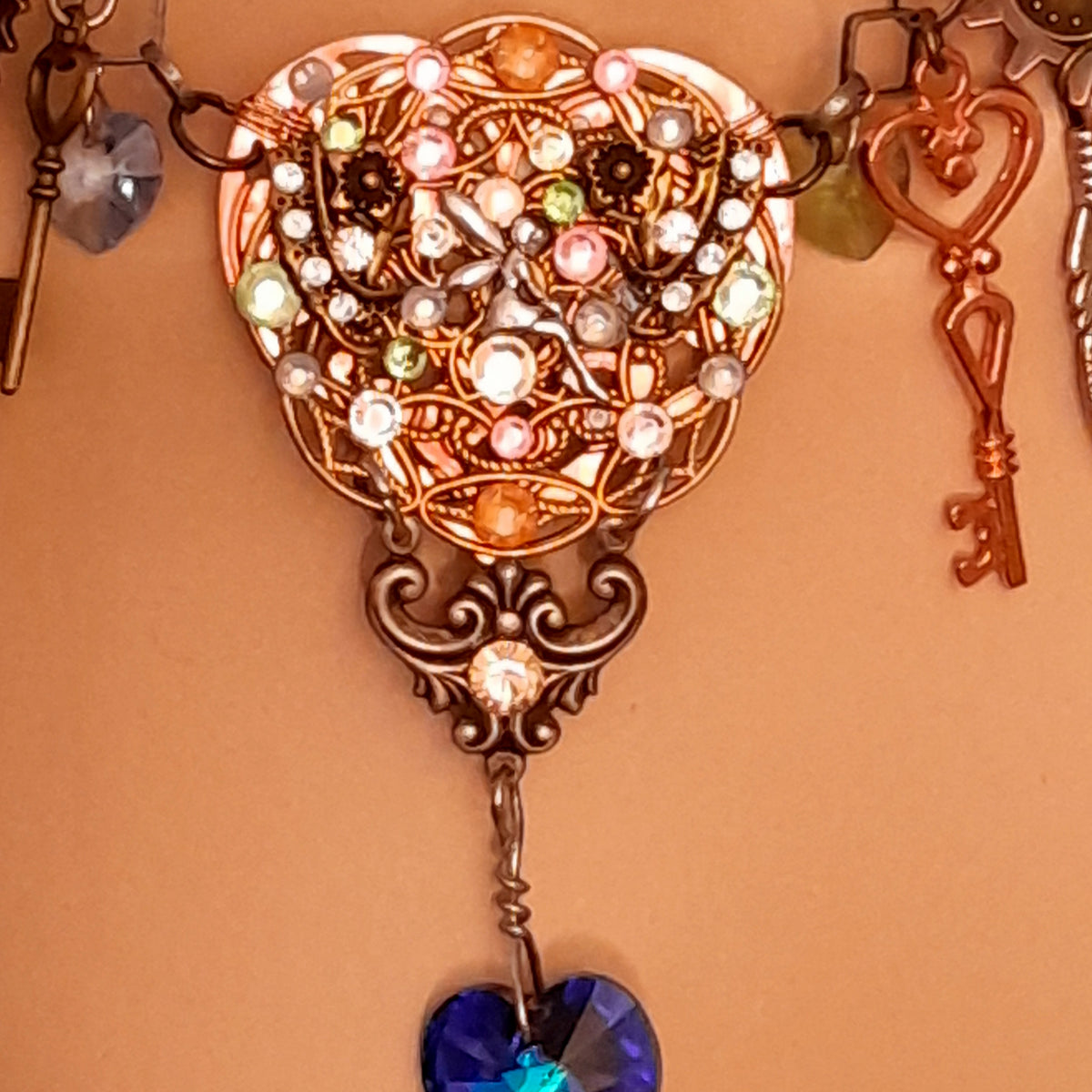 Heart Necklace Fairy Steampunk Style