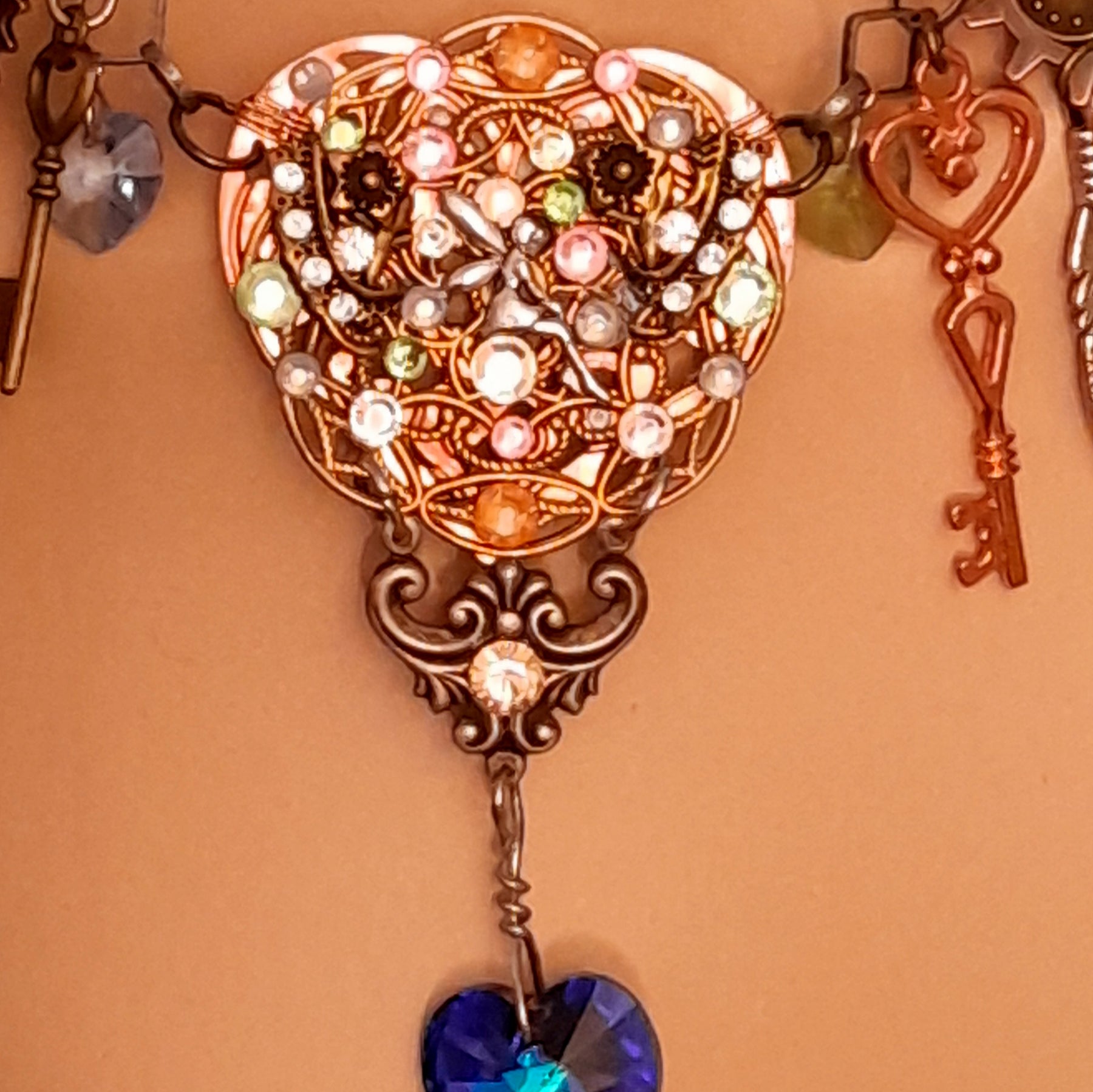 Heart Necklace Fairy Steampunk Style