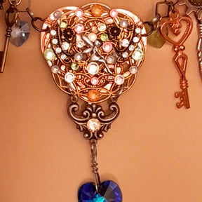 Heart Necklace Fairy Steampunk Style