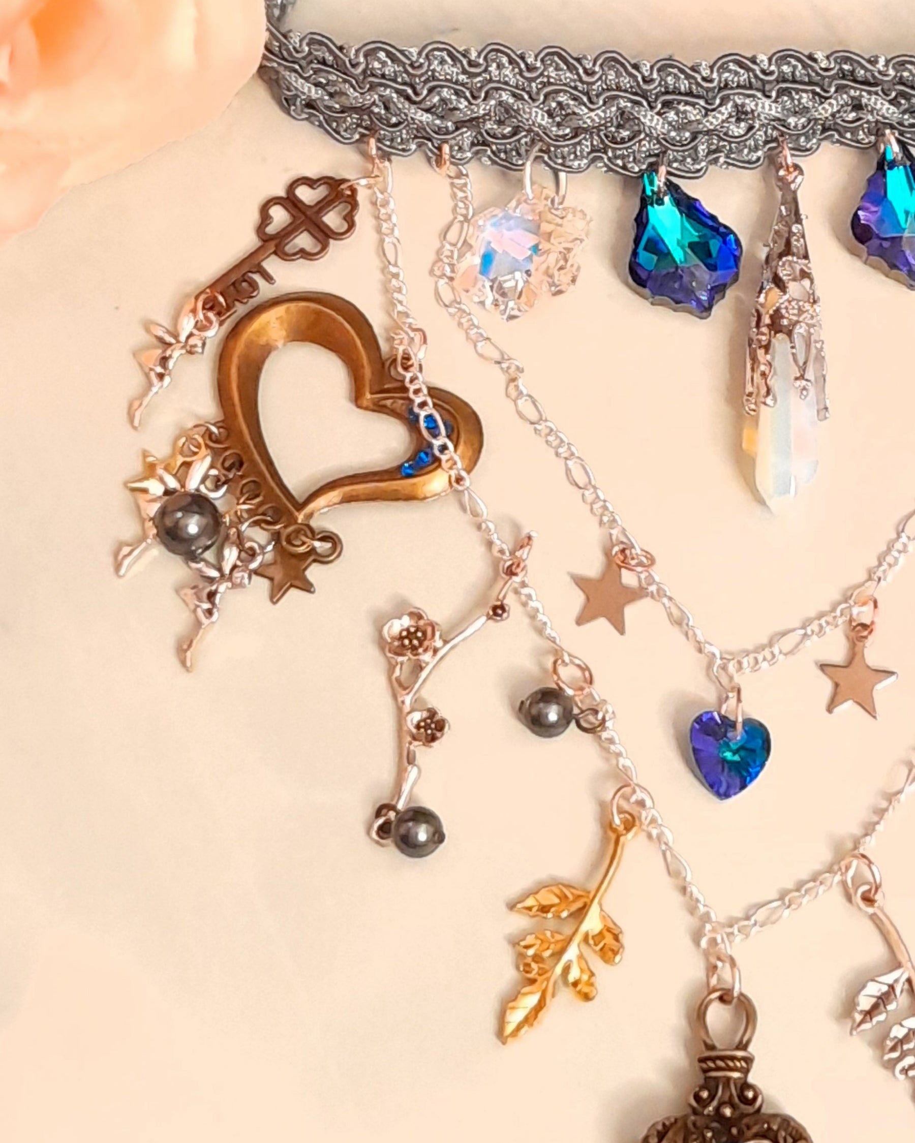 Blue Celestial Bridal Choker | Something Blue Wedding Jewelry