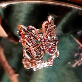 Butterfly Fairy Filigree Ring Size 8