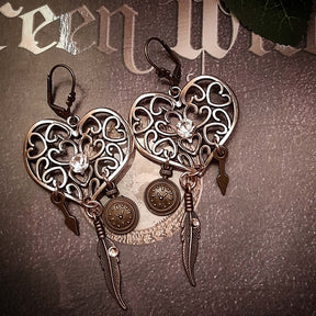 Chandelier Heart Earrings
