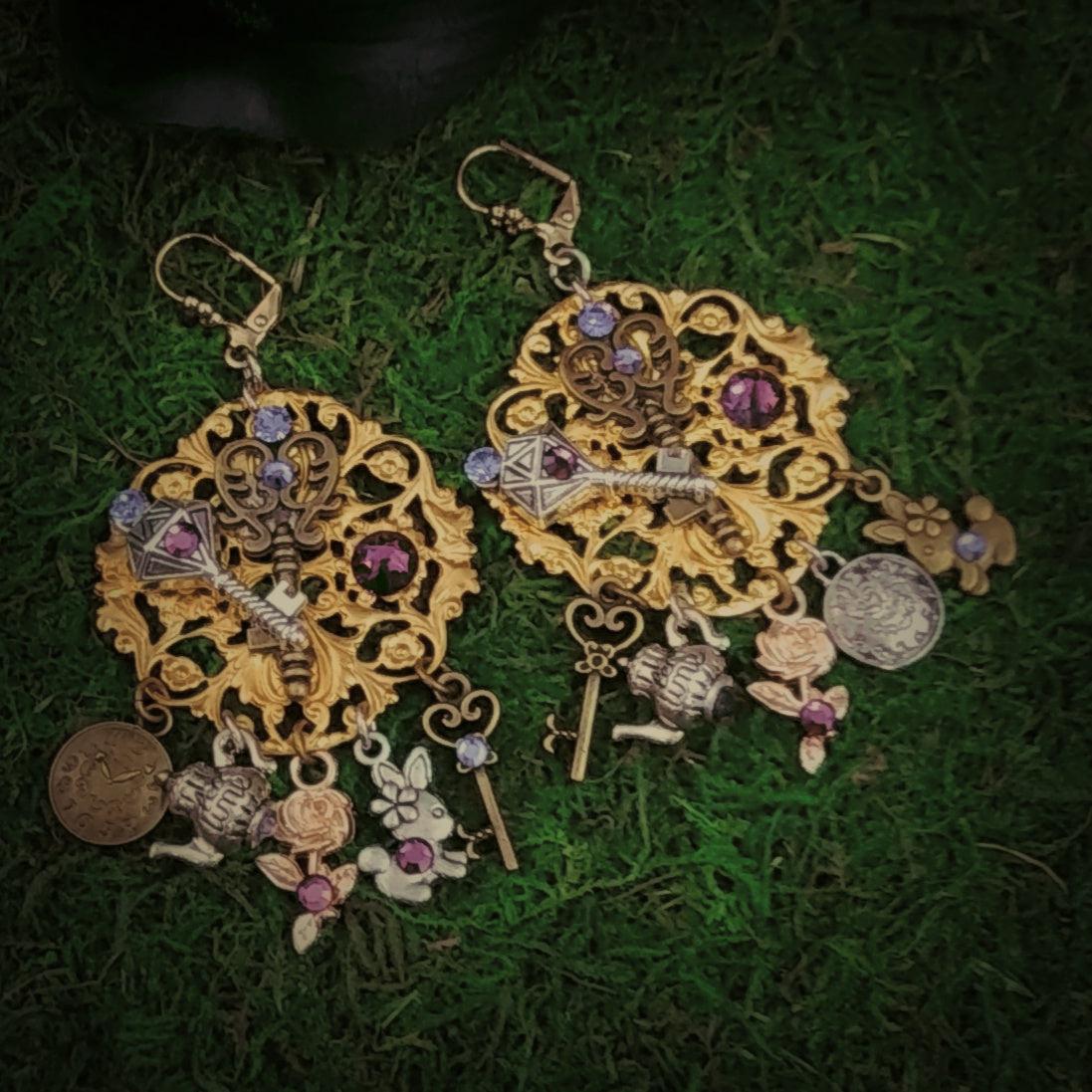 alice in wonderland earrings