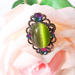 Green Cat's Eye Ring