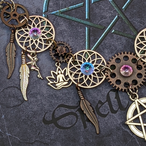 Purple Crystal Dreamcatcher Necklace - Bewitching Dreams