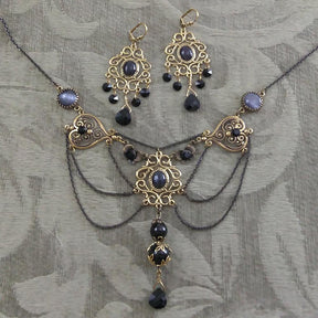 Renaissance Jewelry - Black Crystal Jewelry Set