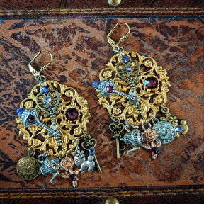 chandelier charm earrings