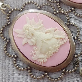 fairy cameo romantic earrings