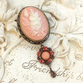 Vintage Style Cameo Brooch Pin