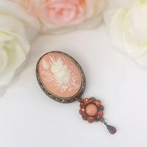 rhinestone cameo pin