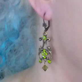 Green Jewelry Set - Ring Bracelet Earrings