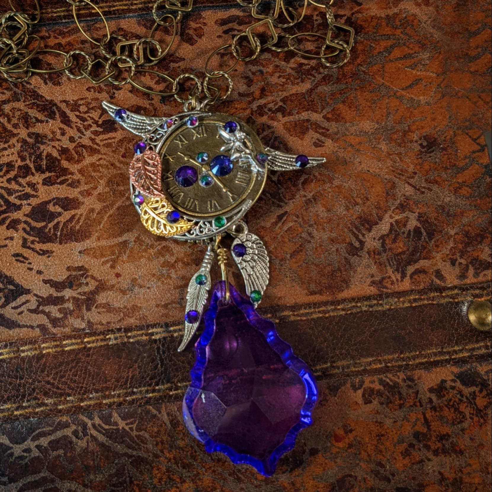 Gold Finish Kundan Polki & Purple Stone Necklace Set Design by VASTRAA  Jewellery at Pernia's Pop Up Shop 2024