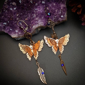 fantasy purple crystal earring