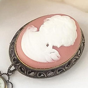 victorian lady cameo pin